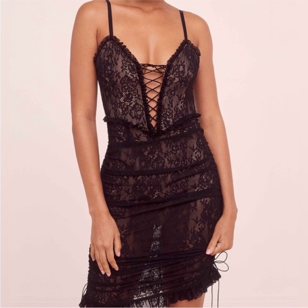 For Love & Lemons Gracie Lace Slip Dress